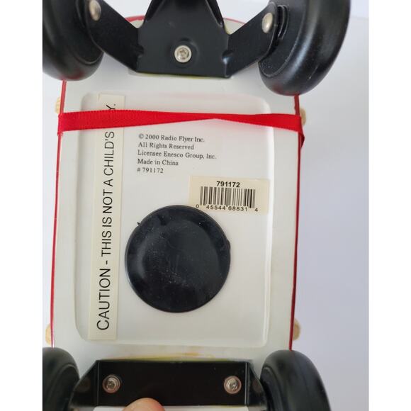 Vintage 2000 Radio Flyer Collectible Coin Bank Plush Girl Bear in Wagon Enesco - Picture 4 of 11